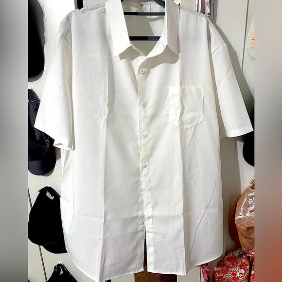 Unbranded Men’s plus size casual white button down shirt New in package - Picture 1 of 4